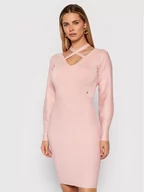 Sukienki - Guess Sukienka dzianinowa Janet W1BK32 Z26I0 Różowy Slim Fit - miniaturka - grafika 1