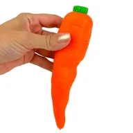 Zabawki sensoryczne - Gniotek Plastyczna Marchewka wypełniona talkiem - miniaturka - grafika 1