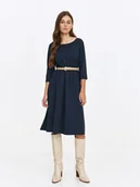 Sukienki - Gładka sukienka z podszewką - miniaturka - grafika 1