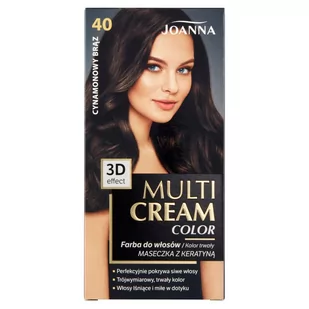 Joanna Multi Cream Color 40 Cynamonowy Brąz - Farby do włosów i szampony koloryzujące - miniaturka - grafika 1