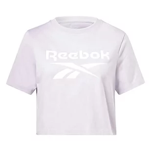 Reebok Damska koszulka Identity Crop, szara, XS, szary, L - Koszulki i topy damskie - miniaturka - grafika 1