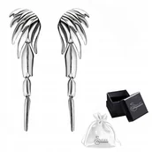 Kolczyki - Kolczyki srebrne pr. 925 Eleganckie Kolczyki Sztyfty Skrzydła Anioła - miniaturka - grafika 1