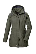 Kurtki damskie - G.I.G.A. DX Damska kurtka softshell Parka/softshell z odpinanym kapturem GW 22 WMN SFTSHLL PRK, oliwkowa, 44, 42210-000 - miniaturka - grafika 1