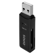 Czytniki kart pamięci - SAVIO CZYTNIK KART SD, USB 2.0 AK-63 - miniaturka - grafika 1