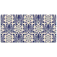 Podkładki na biurko - Duża mata na biurko Niebieski wzór vintage 120x60 cm - miniaturka - grafika 1