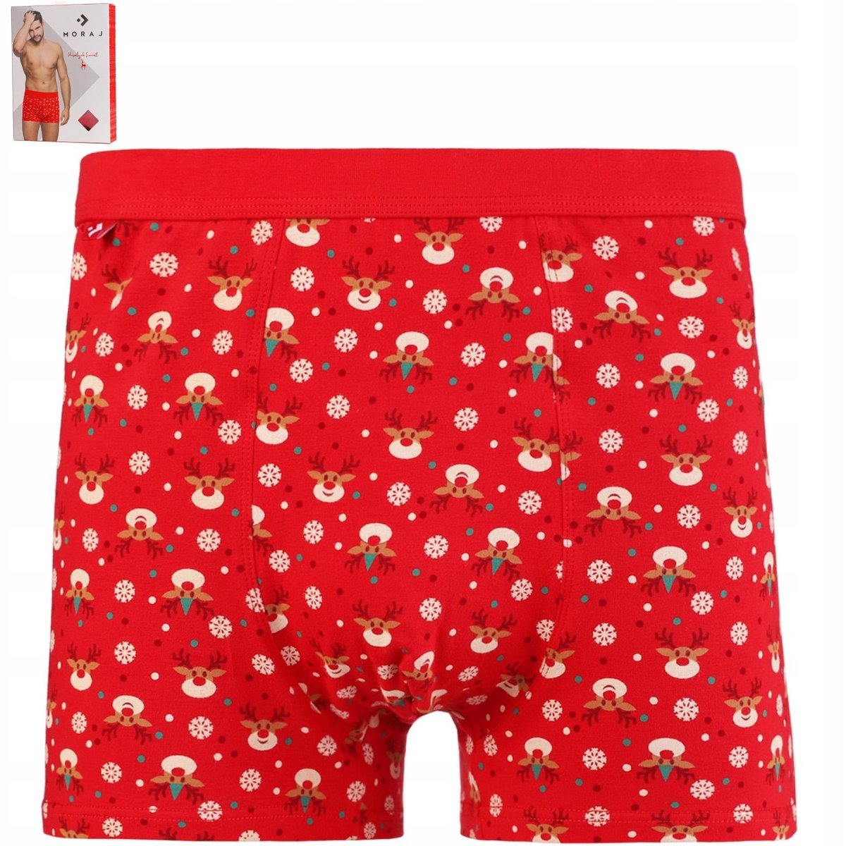 Bokserki Świąteczne Męskie Majtki Prezent Na Święta W Renifery Moraj Xxl