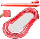 Materace dmuchane i koła do pływania - BESTWAY Materac dmuchany do pływania basenu wodny z siatką czerwony 43103 - miniaturka - grafika 1