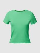 Koszulki i topy damskie - T-shirt z falistym dołem model ‘EMMA’ - miniaturka - grafika 1