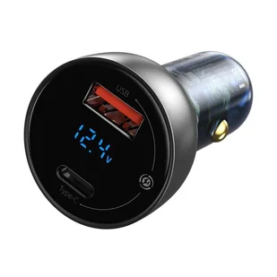 Baseus ładowarka samochodowa USB / USB Typ C 65 W 5 A SCP Quick Charge 4.0+ Power Delivery 3.0 ekran LCD przezroczysty (CCKX-C0A) - Ładowarki samochodowe - miniaturka - grafika 3