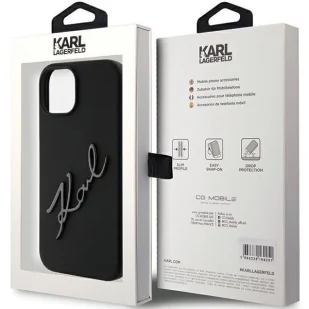 Etui Karl Lagerfeld Silicone Karl Script na iPhone 15 - czarne - Etui i futerały do telefonów - miniaturka - grafika 8