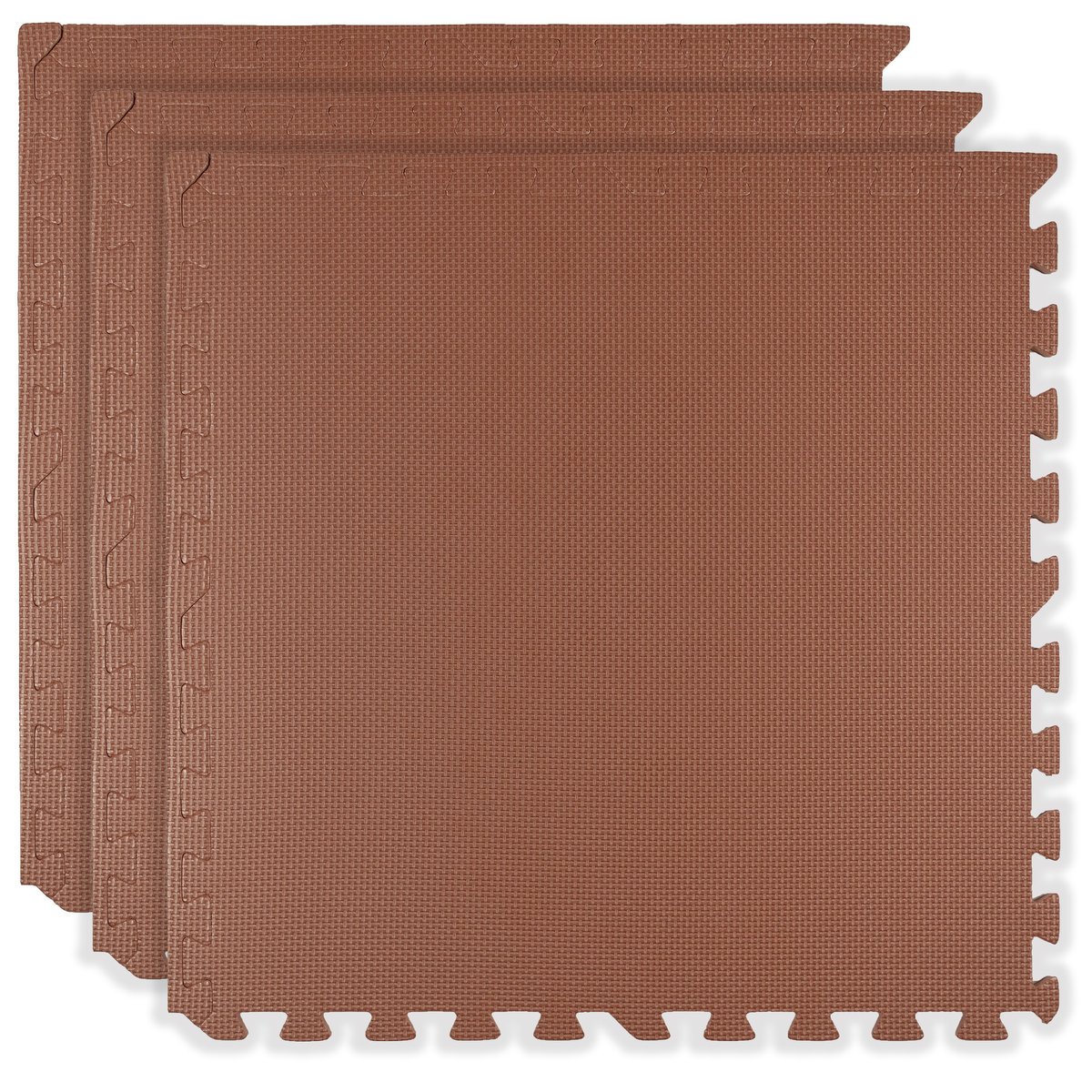 Mata piankowa podłogowa Humbi 180x60 Duże puzzle piankowe wodoodporne bezpieczne 3 szt. Ceglasta