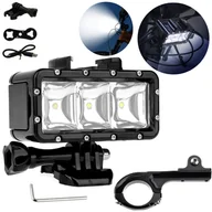 Lampy błyskowe - LAMPA LED DO KAMER GOPRO XIAOMI SJCAM DJI +UCHWYT - miniaturka - grafika 1