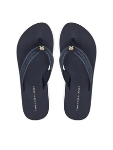 Tommy Hilfiger Japonki Hilfiger Webbing Beach Sandal FW0FW08515 Granatowy - Klapki i japonki damskie - miniaturka - grafika 1