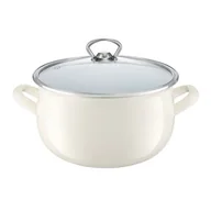 Zestawy garnków i patelni - Ambition GARDEN GARNEK EMALIOWANY Z POKRYWKĄ 22 CM 5,7 L STAL WĘGLOWA 35163 - miniaturka - grafika 1