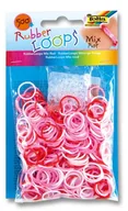 Zabawki kreatywne - RUBBER LOOPS NO NAME Gumki 500 szt mix czerwony - miniaturka - grafika 1