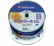 Nośniki danych - Verbatim DVD-R 8.5 GB x8 double layer cake/50 do nadruku - miniaturka - grafika 1