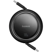 Kable USB - Kabel USB-C - USB-C BASEUS Free2Pull Mini 100W 1.5 m Czarny - miniaturka - grafika 1