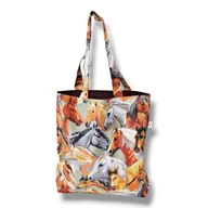 Torby i wózki na zakupy - Torba shopperka torba shopper na zakupy konie - miniaturka - grafika 1
