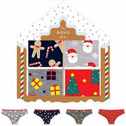 Majtki damskie - 4x Majtki damskie SOXO Figi świąteczne na Boże Narodzenie idealne na prezent dla Niej - S - miniaturka - grafika 1