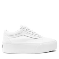 Trampki damskie - Tenisówki Vans Old Skool Stacked VN0A7Q5MW001 Biały - miniaturka - grafika 1