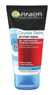 Garnier Czysta Skóra Aktywny Węgiel, żel peelingujący, 150 ml - Żele do mycia twarzy - miniaturka - grafika 1