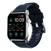 Akcesoria do smartwatchy - NOMAD Rugged Band - Wytrzymały Pasek do Apple Watch 45 / 49 mm, Atlantic Blue, Srebrny - miniaturka - grafika 1
