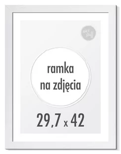 RAMKA NA ZDJĘCIA 29,7x42 cm A3 ramki biała drewniana - Ramki na zdjęcia - miniaturka - grafika 1