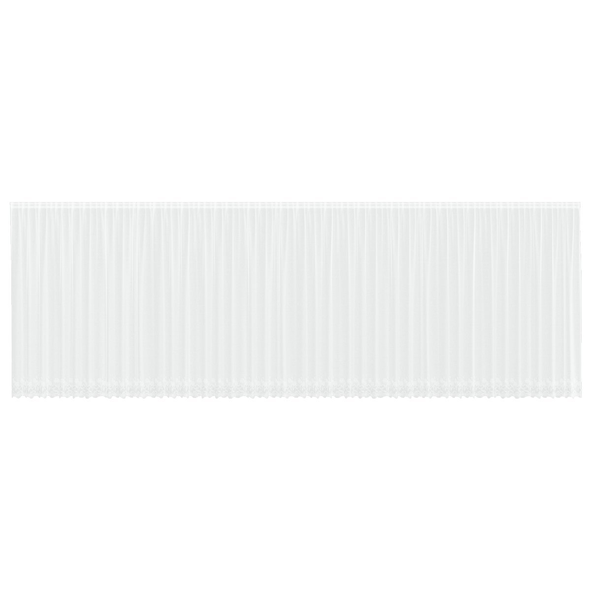 vidaXL Zasłony z zasłonami Kwiatowy Biały 1200 x 240 cm Poliester