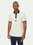 Koszulki męskie - Champion Polo 221044 Biały Regular Fit - miniaturka - grafika 1