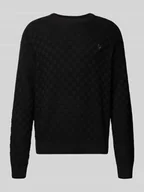 Swetry męskie - Sweter o kroju regular fit z imitacji dzianiny - miniaturka - grafika 1