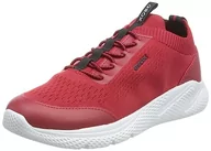 Buty dla chłopców - Geox J Sprintye Boy sneakersy chłopięce, czerwony czarny (Red Black), 30 EU - miniaturka - grafika 1