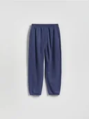 Spodnie i spodenki dla chłopców - Reserved - Bawełniane spodnie jogger - granatowy - miniaturka - grafika 1