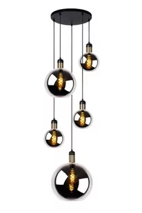 Lucide JULIUS Przydymiony śr. 50cm. 5xE27 Lampa wisząca 34438/05/65 34438/05/65 - Lampy sufitowe - miniaturka - grafika 1