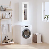 Szafki na klucze - vidaXL Szafka wisząca, biała, 34,5x34x90 cm - miniaturka - grafika 1