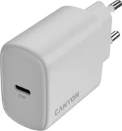 Ładowarki samochodowe - CANYON charger OnCharge 250 25W 1xPD EU White - miniaturka - grafika 1