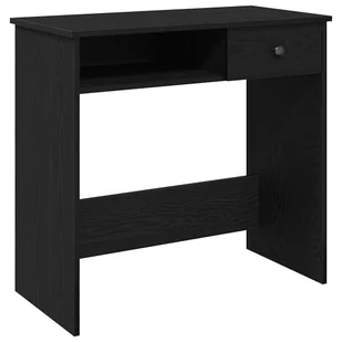 vidaXL Biurko, czarne, 80x40x75 cm, materiał drewnopochodny - Biurka - miniaturka - grafika 1