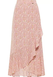 Spódnice - DreiMaster Vintage damska spódnica maxi z falbanką 37223960, różowa wielokolorowa, XS, Różowy, wielokolorowy, XS - grafika 1