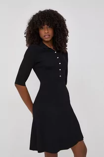 Sukienki - Morgan sukienka kolor czarny mini dopasowana - grafika 1