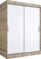 Szafy - MKPOL Szafa przesuwna MODUO COMFORT 150 dąb sonoma/biała mat gładka - miniaturka - grafika 1