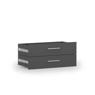 Inne meble biurowe - Szuflady do szafy PRIMO, 2 szuflady, 1781 x 800 x 420 mm, grafitowy - miniaturka - grafika 1