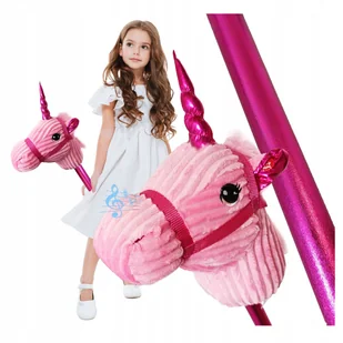 Hobby Horse miękka głowa konia koń na kiju rży 82 cm dźwięki galopu plusz - Maskotki i pluszaki - miniaturka - grafika 1