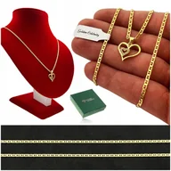 Biżuteria dla dzieci - PIĘKNY ZŁOTY NASZYJNIK SERCE SERDUSZKO PR. 925/585 PREZENT DLA DZIEWCZYNKI - miniaturka - grafika 1