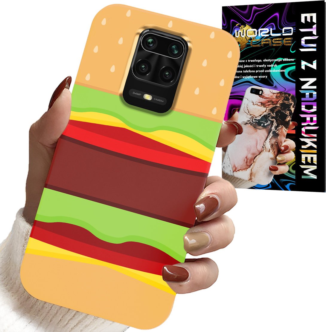 ETUI DO XIAOMI NOTE 9 PRO / 9S - CASE BURGER CHEESEBURGER OBUDOWA PREZENT