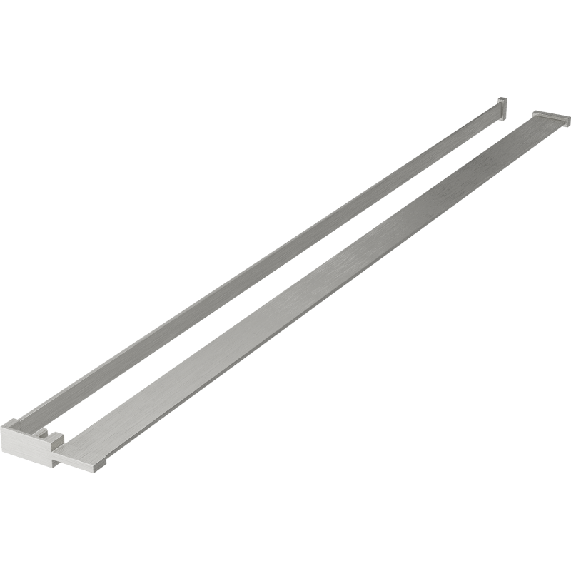 Mexen półka do ścianki prysznicowej z relingiem na ręczniki, nikiel szczotkowany - 800-02-97