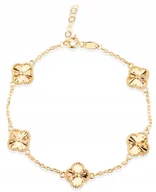 Bransoletki - WYJĄTKOWA ZŁOTA BRANSOLETKA Z DIAMENTOWANYMI KONICZYNKAMI 14 KT 585 - miniaturka - grafika 1