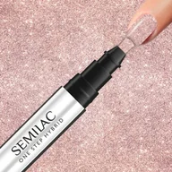 Lakiery hybrydowe - Semilac Semilac One Step Hybrid Glitter Pink Beige S245 3ml ZE0503-SOSS245 - miniaturka - grafika 1