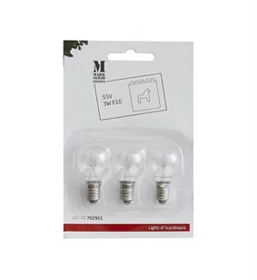 Komplet 3 żarówek dekoracyjnych E10 3W 55V biała ciepła - Żarówki LED - miniaturka - grafika 1