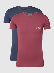 T-shirt z nadrukiem z logo - Piżamy męskie - miniaturka - grafika 1
