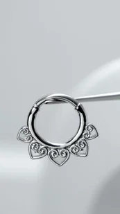 Kolczyk Clicker Mandala – Srebrny - Wyposażenie studia tatuażu - miniaturka - grafika 1