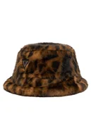 Czapki damskie - Guess Kapelusz Bucket W6RZ08 W3900 Brązowy - miniaturka - grafika 1